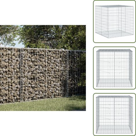 Panier gabion avec couvercle 100x100x100 cm fer galvanisé - Panier Gabion - Paniers Gabion - Mur En Gabion - Gabion (1/5)