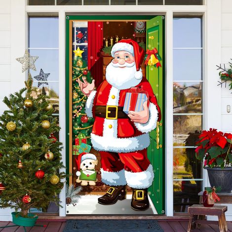Decorazione natalizia per la porta - Striscione di Natale da appendere alla porta - Decorazione festiva
