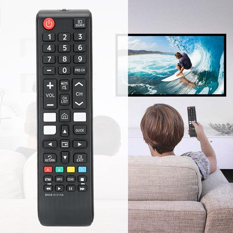 Télécommande ABS Noire Durable pour Samsung BN59-01315A - Accessoire TV (1/5)