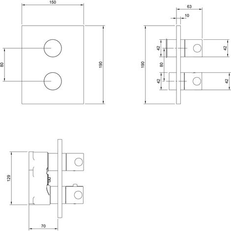 Villeroy & Boch TVD00065300061 Unterputz-ThermostatUniversal Taps
