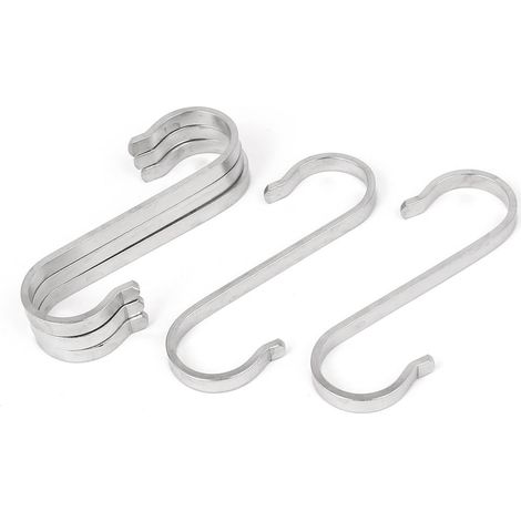 5 Badezimmer-Zubehör Stk 19mm Öffnungsbreite 76mm Rostfreier Stahl S Form Handtuchhaken Haken Hänger (1/2)