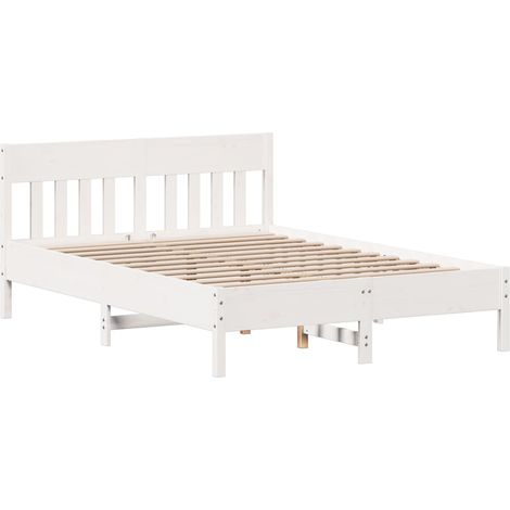 vidaXL Letto senza Materasso Bianco 120x200 cm Legno Massello di Pino (1/5)