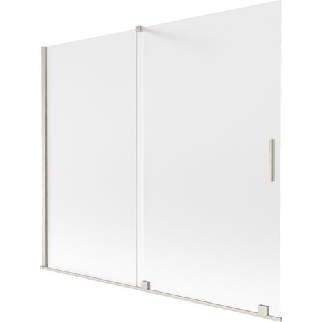 Mexen Velar paroi de baignoire coulissante 2 volets 180 x 150 cm, givre, nickel brossé - 896-180-000-31-97 (1/2)
