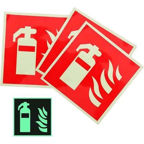 3 Stück Panneau Extincteur, Panneau De Sécurité Incendie 150Mm, Panneau De Signalisation De Sécurité, Pour Entrepôt, Bureau, Usine, Hôtel Et École (1/5)