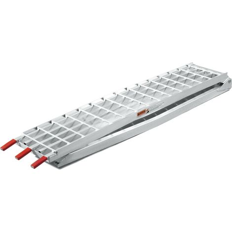 Rampa di carico pieghevole multiuso in alluminio con binario anticollisione 310 cm fino a 540 kg grigio 160002136