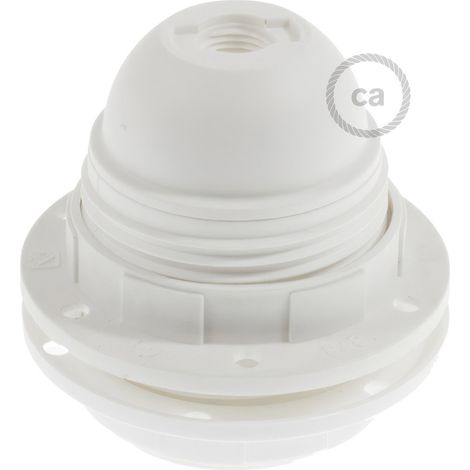 creative cables - Kit portalampada E27 in termoplastica con Doppia ghiera per Paralume - Bianco
