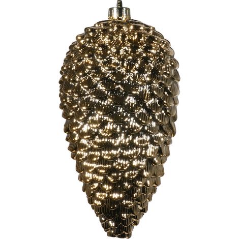 ARPIMEX Decorazione di Natale Pigna 13 x 25 Cm Plastica Oro