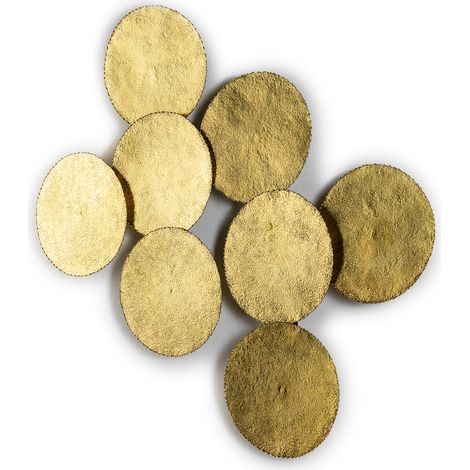 Skulptur 108X9X75 Goldenes Metall (1/3)