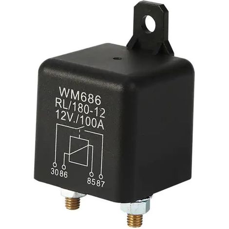 Relais de démarreur de Voiture, Relais de démarreur de Voiture Ouvert Normal DC 12V 200A 4 Broches WS180 pour la Batterie de (1/5)