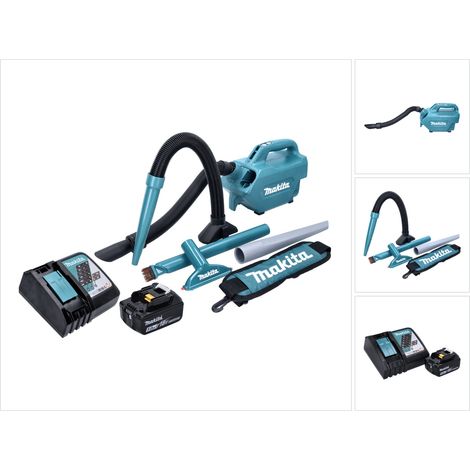 Makita DCL 184 RT1 Aspiratore a batteria 18V - 54 mbar - 0,5 l + 1x Batteria 5,0 Ah + Caricabatterie