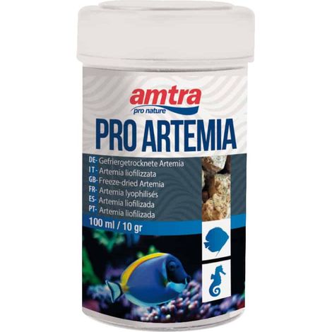 Set 6 pezzi Amtra Pro Artemia 100 ml Cubetti di Artemia salina liofilizzata al 100% per pesci d'acqua dolce e marina