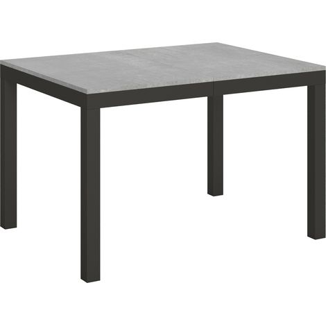 Tavolo allungabile 120/380x90 cm Everyday Evolution cemento telaio e gambe antracite