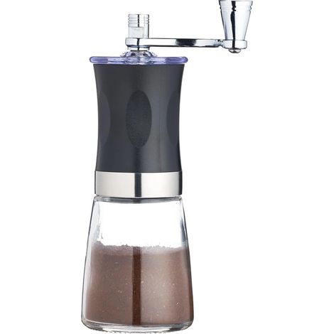 Moulin à café manuel en acier inoxydable transparent, pour expresso, cafetière à piston et café filtre, pour une utilisation à la maison et en voyage.-AquaForge (1/5)