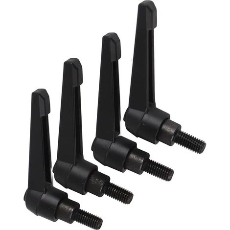 4pcs Poignée de Levier de Serrage, Poignées Réglables de Machine de Poignée de Filetage Mâle en Acier Inoxydable M8, noir (16MM) (1/5)