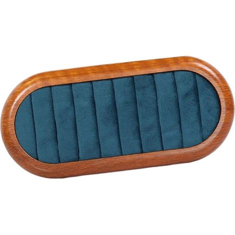 Plateau de présentation de bijoux, plateau de rangement pour bagues, présentoir de table pour boucles d'oreilles et bagues, idéal pour la photographie, les diffusions en direct et les boutiques.-oval 