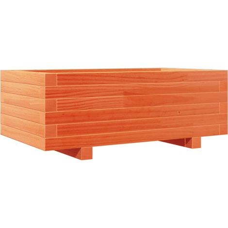 Maison Exclusive - Pflanzkübel Wachsbraun 70x40x26,5 cm Massivhol (1/5)