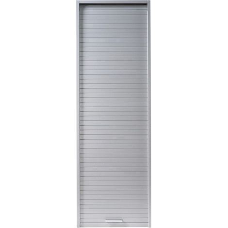 Beaux Meubles Pas Chers – Meuble de cuisine aluminium 1 rideau coulissant – 4 niches – L 40 x H 123.6 x P 35 cm – Éco-conçu, fabriqué en France