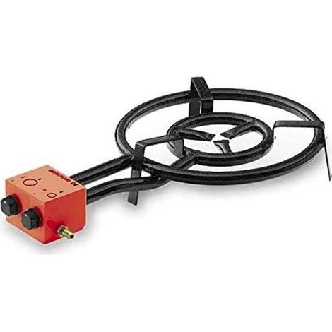 Fornello per paellero a gas butano 20-40 cm, 2 fuochi per padelle da 28 a 55 cm