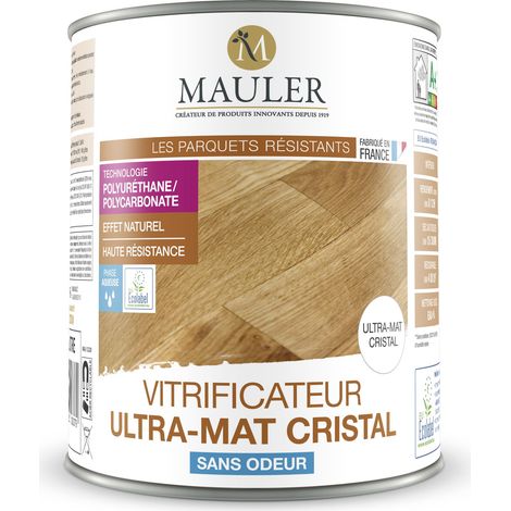 Vitrificateur ultra mat incolore 5L – Protection contre taches et rayures – Application sur bois brut – Fabrication française – 1919 By Mauler
