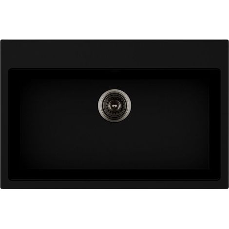 Waltz 78x51 lavello una vasca nero (1/2)