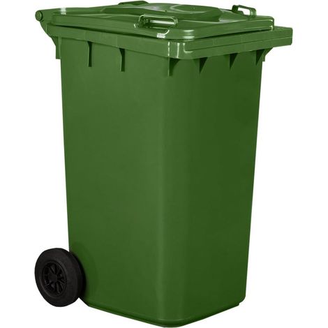 Pattumiera Bidone Portarifiuti per Raccolta Differenziata 240 Litri Colore VERDE Colore Verde 240 Litri (1/5)