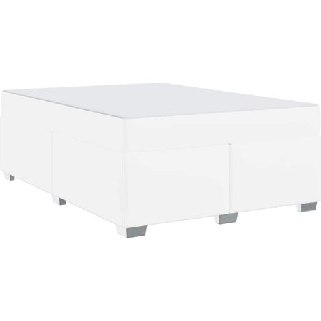 Estructura de cama Blanco 160 x 200 cm Cuero sintético vidaXL (1/5)
