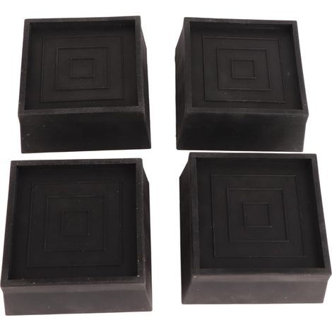 Rialzo per mobili 2 pollici Rialzo per scrivania quadrato in TPU resistente, antiurto, antiscivolo, nero