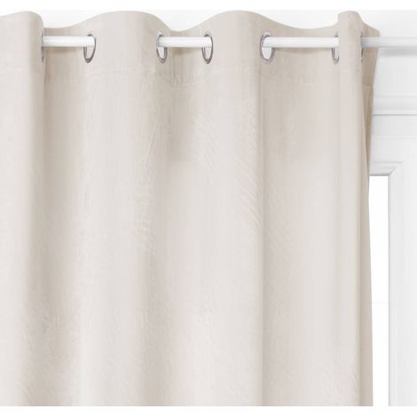 Tenda oscurante Dolce in velluto bianco avorio 140x260cm - Atmosphera créateur d'intérieur