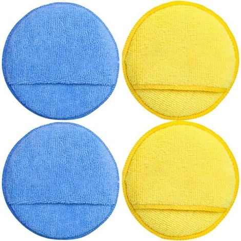 Éponge de Polissage de Voiture, 8 pièces Éponge à polir à la main en Microfibre, tampon applicateur de cire pour cires (1/4)