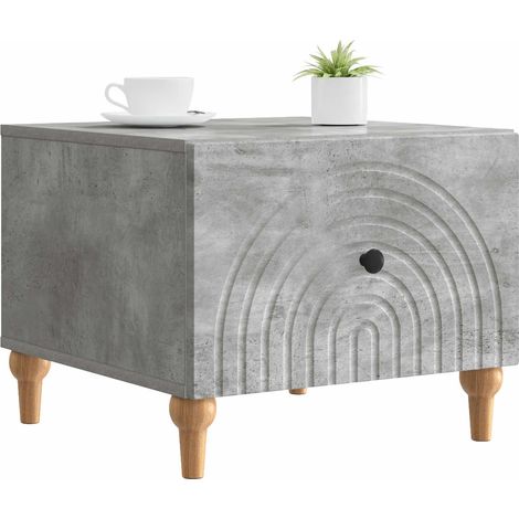 Maison Exclusive - Tavolino da salotto con cassetto Grigio Cemento 49 x 50 x 40 cm