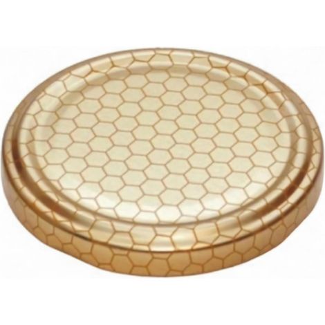 Tappi per barattoli in vetro "Alveare" capsule per boccaci miele e conserve -Ø 53 mm / Confezione da 5 pezzi (1/3)