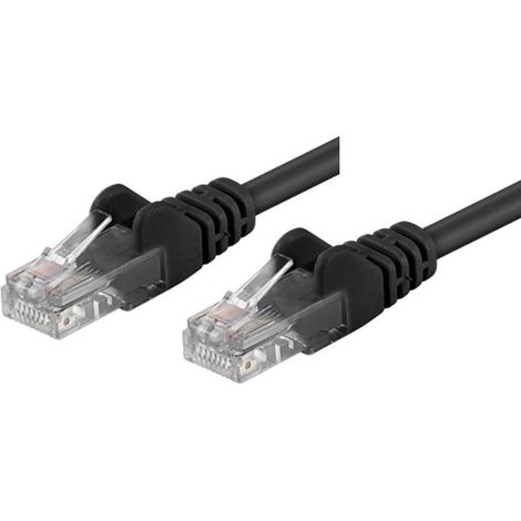 INTELLINET Patch cord in CCA Cat. 5 0,25 mt Nero UTP