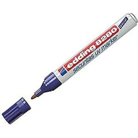 Rotulador UV permanente de 1,5 mm – Tinta resistente al agua y a la luz – Cuerpo de aluminio para un marcado invisible sobre madera y vidrio.
