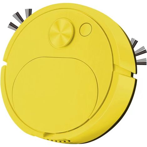 Aspirateur de sol intelligent multifonctionnel à charge automatique Robot de balayage intelligent Aspirateur de balayage humide et sec Aspirateur de sol intelligent multifonctionnel 1pc Jaune (1/3)