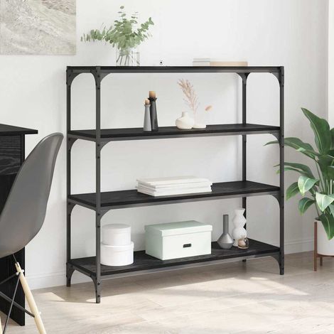 Book Cabinet Black Oak 100 x 33 x 100 cm vidaXL