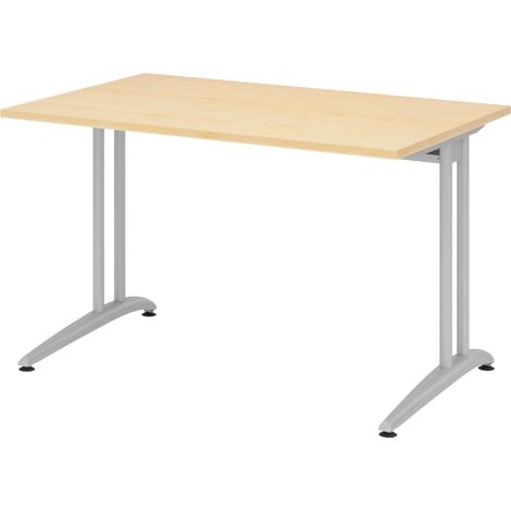 bümö Schreibtisch Serie-B Rechteck: 120 x 80 cm  Ahorn (1/5)
