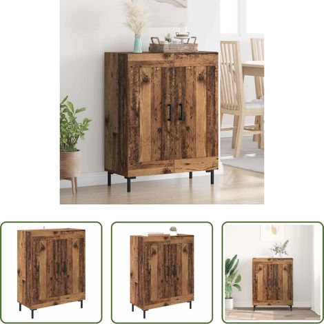 Buffet moderne -  Buffet Bois Ancien 69,5 x 34 x 90 cm Bois d'ingénierie et fer (1/5)