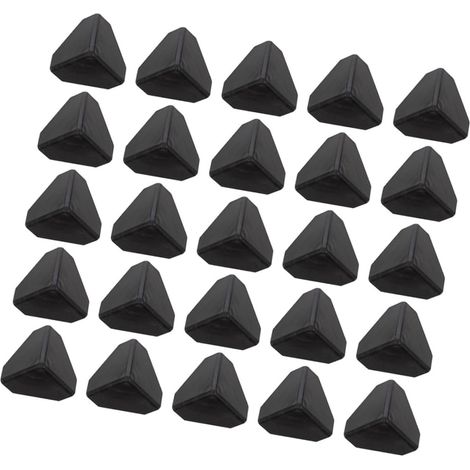 100 protège-coins pour meubles plastique noir pour meubles (1/5)