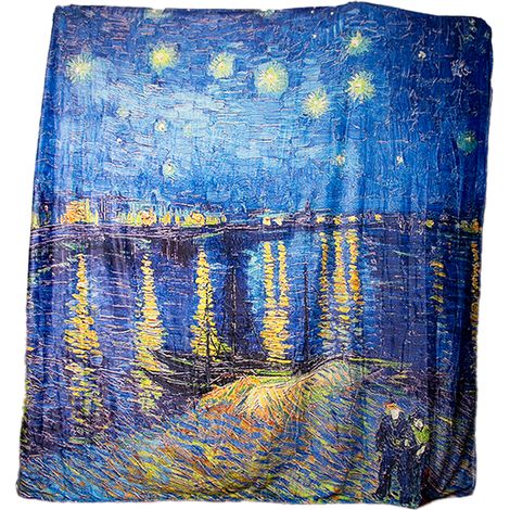 Coperta coperta VAN gogh NOTTE STELLATA SUL RODONE calda 130X150 (1/2)
