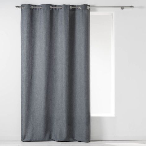 Rideau à Oeillets "Newton" 140x260cm Gris Anthracite (1/3)