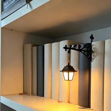 Lampes Bibliothèque LED Vintage, Lanterne Décorative pour Étagère à Livres, Coin Lecture, Bureau et Bibliothèque, Cadeau pour Lecteurs