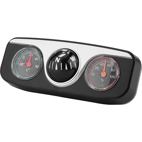 Autokompass, Fahrzeugkompass Auto Kompass Universal Kompass, 3-in-1 Auto LKW Armaturenbrett Navigationsrichtungs Kompass Thermometer Hygrometer (1/5)
