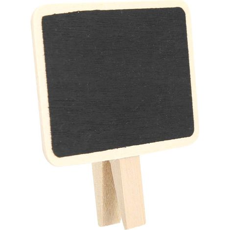 Set di 50 mini lavagnette a clip – etichette in legno per piante – strumento di marcatura per casa e ufficio – forma quadrata