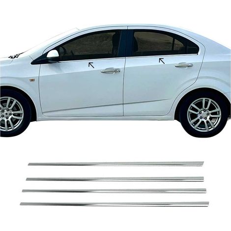 Garniture de Fenêtre pour Chevrolet Aveo Berline 2012-2021 Acier Inox 4Pcs (1/5)