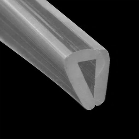 Bande d'étanchéité en caoutchouc pour profilé en U, 2 m (6,56 pi), profilé en silicone transparent pour bordure de 3 à 4 mm. (1/5)