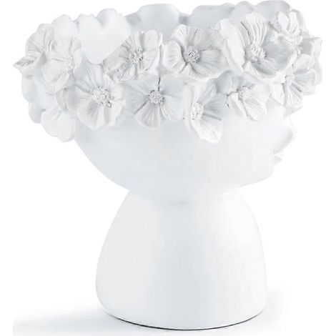 Pot de fleurs en résine de qualité, motif portrait, pot pour plantes succulentes, pot de fleurs original et attrayant (1/5)