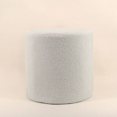 Pouf rond en tissu bouclette 33cm (1/5)