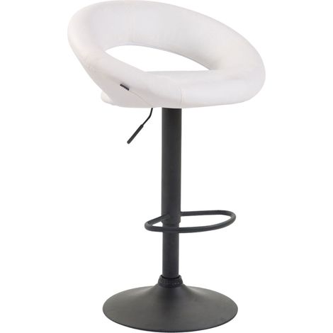 Barhocker Olinda Kunstleder weiß schwarz