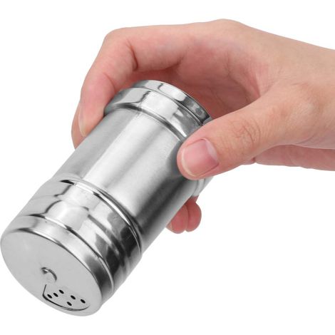 Pot à épices et condiments en acier inoxydable, accessoire de cuisine, bocal de rangement pour assaisonnements, format moyen (1/5)