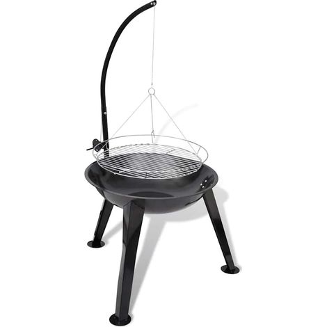 BBQ Stand Charcoal Barbecue Hang Round vidaXL